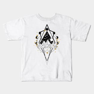 Moons Mountain Boho Kids T-Shirt